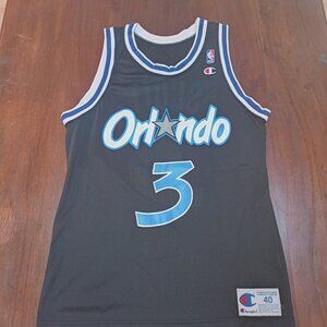 Champion Dennis Scott Orlando Magic NBA Basketball Jersey Adult Medium Black
